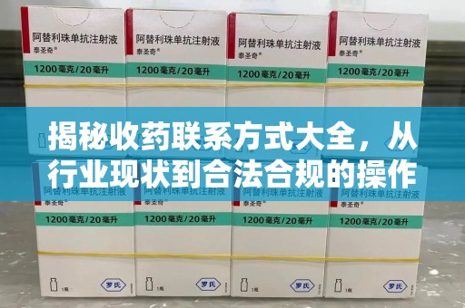 上海揭秘收药联系方式大全，从行业现状到合法合规的操作指南