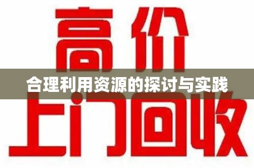 上海合理利用资源的探讨与实践