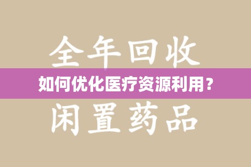 上海如何优化医疗资源利用？